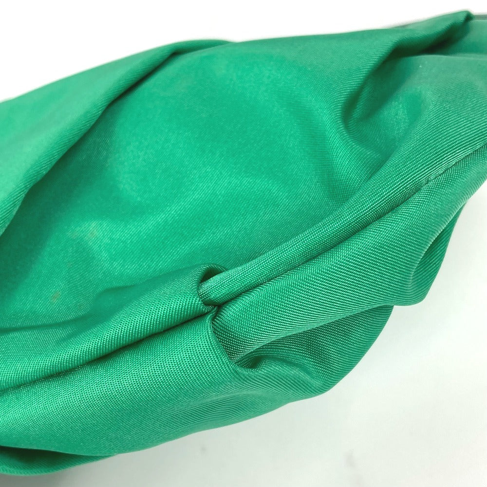 PRADA Clutch bag Nylon green Cosmetics Pouch logo Women Used Authentic