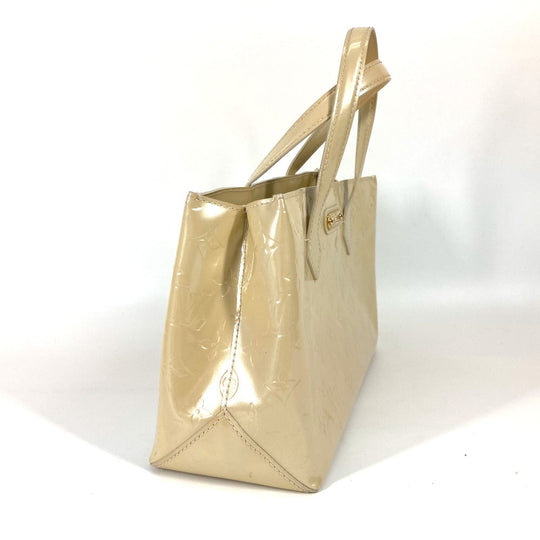LOUIS VUITTON Tote Bag M91452 Monogram Vernis beige Monogram Vernis Wilsher PM Women Used Authentic