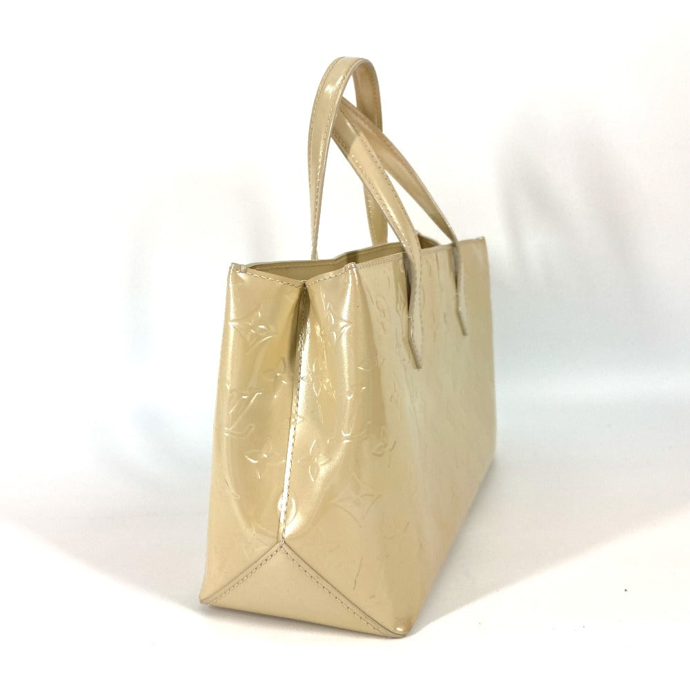 LOUIS VUITTON Tote Bag M91452 Monogram Vernis beige Monogram Vernis Wilsher PM Women Used Authentic