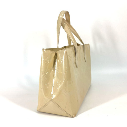 LOUIS VUITTON Tote Bag M91452 Monogram Vernis beige Monogram Vernis Wilsher PM Women Used Authentic