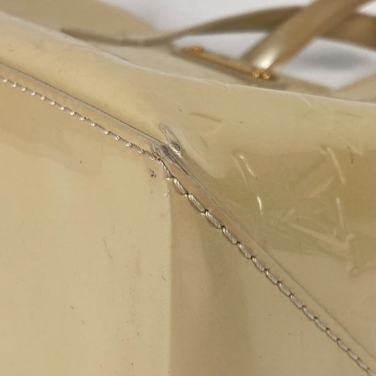 LOUIS VUITTON Tote Bag M91452 Monogram Vernis beige Monogram Vernis Wilsher PM Women Used Authentic