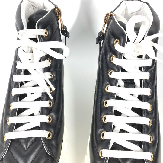 LOUIS VUITTON sneakers Leather, Leather black shoes shoes rainbow colors Stellar line 35 1/2