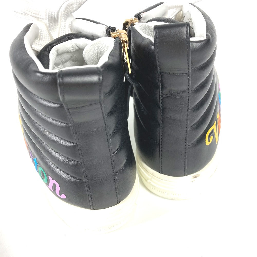 LOUIS VUITTON sneakers Leather, Leather black shoes shoes rainbow colors Stellar line 35 1/2