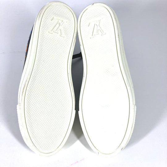 LOUIS VUITTON sneakers Leather, Leather black shoes shoes rainbow colors Stellar line 35 1/2