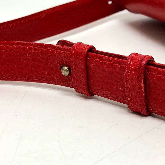 CARTIER Shoulder Bag leather Red Must Line