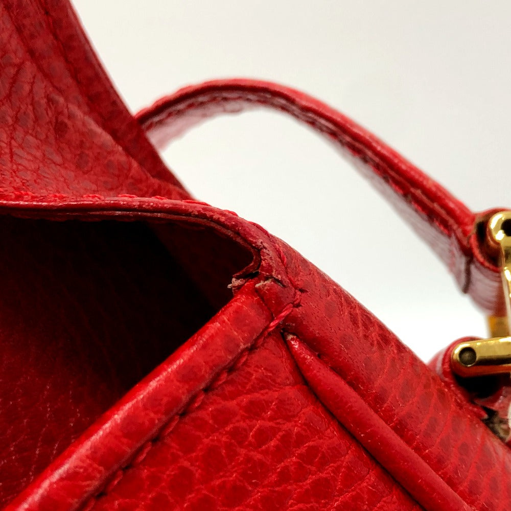 CARTIER Shoulder Bag leather Red Must Line