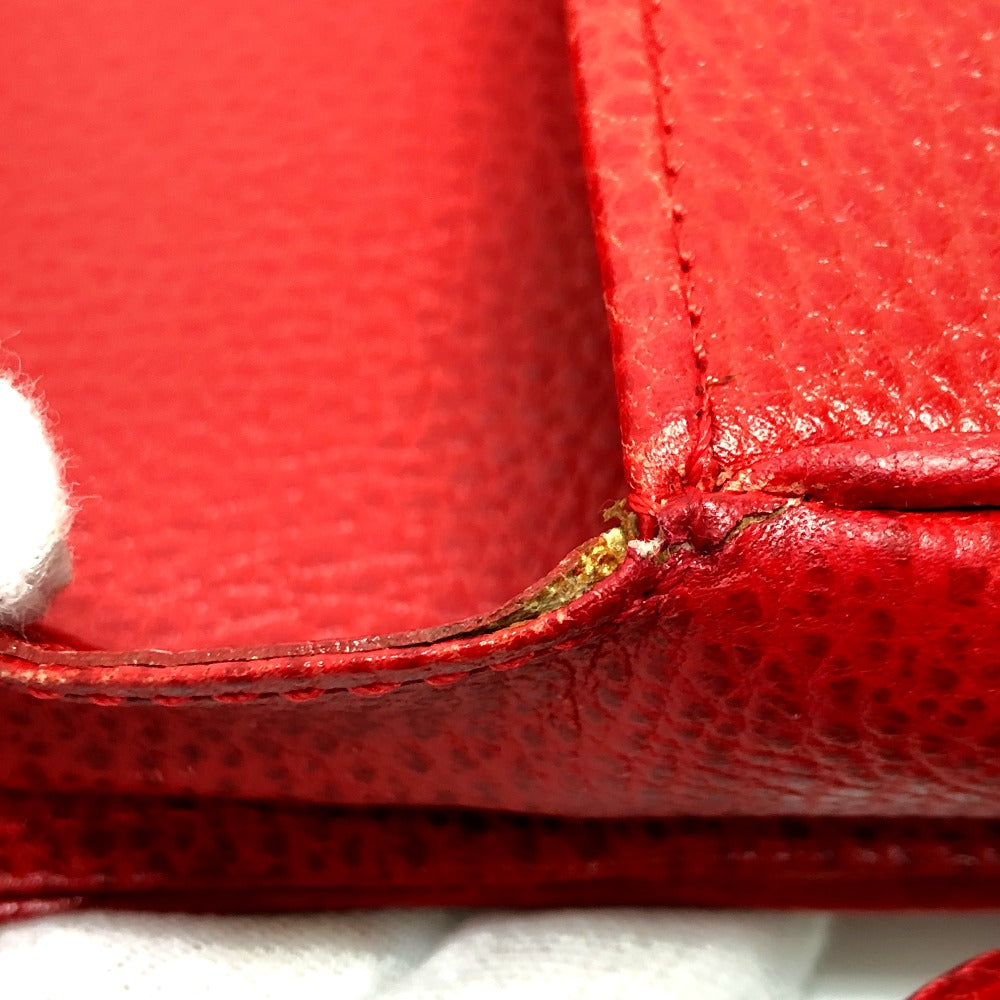 CARTIER Shoulder Bag leather Red Must Line