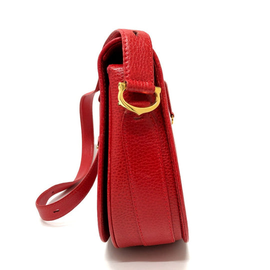 CARTIER Shoulder Bag leather Red Must Line