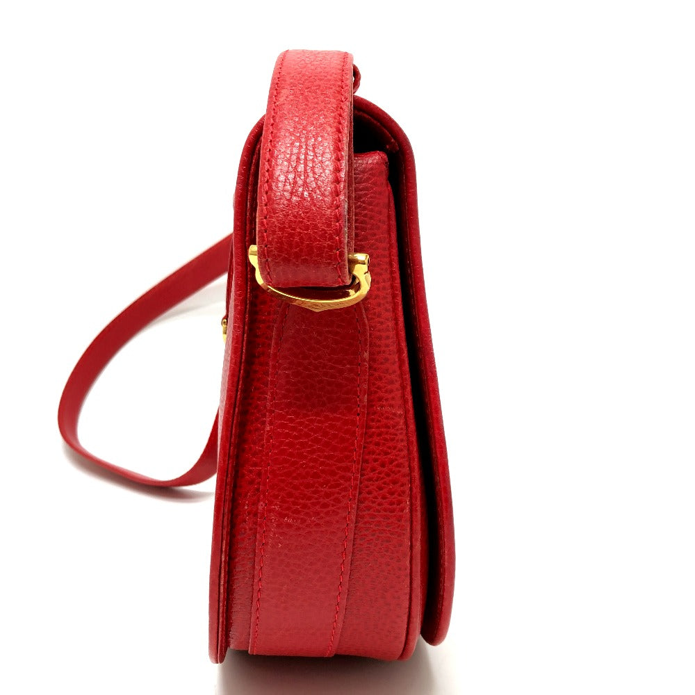 CARTIER Shoulder Bag leather Red Must Line