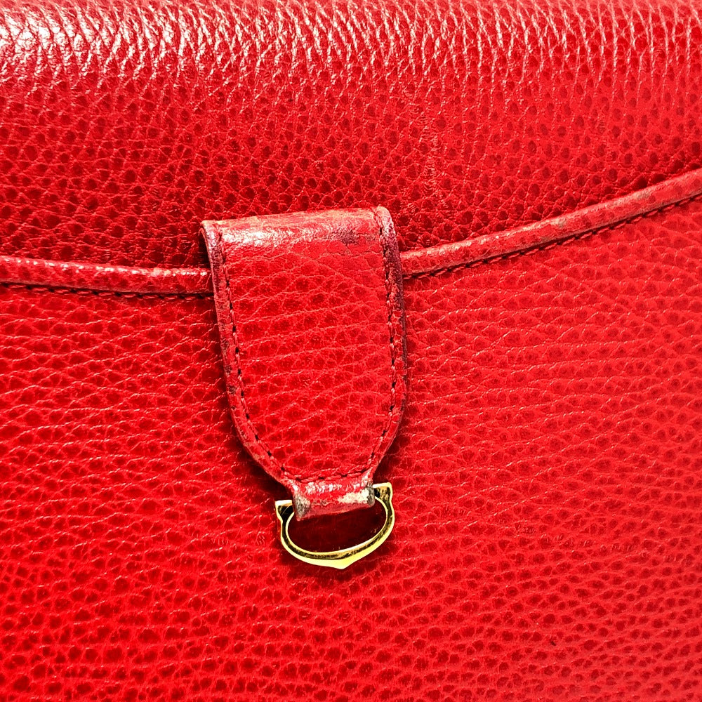 CARTIER Shoulder Bag leather Red Must Line