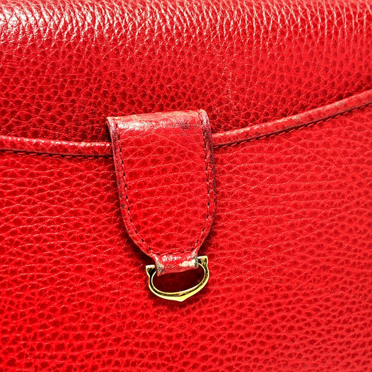 CARTIER Shoulder Bag leather Red Must Line