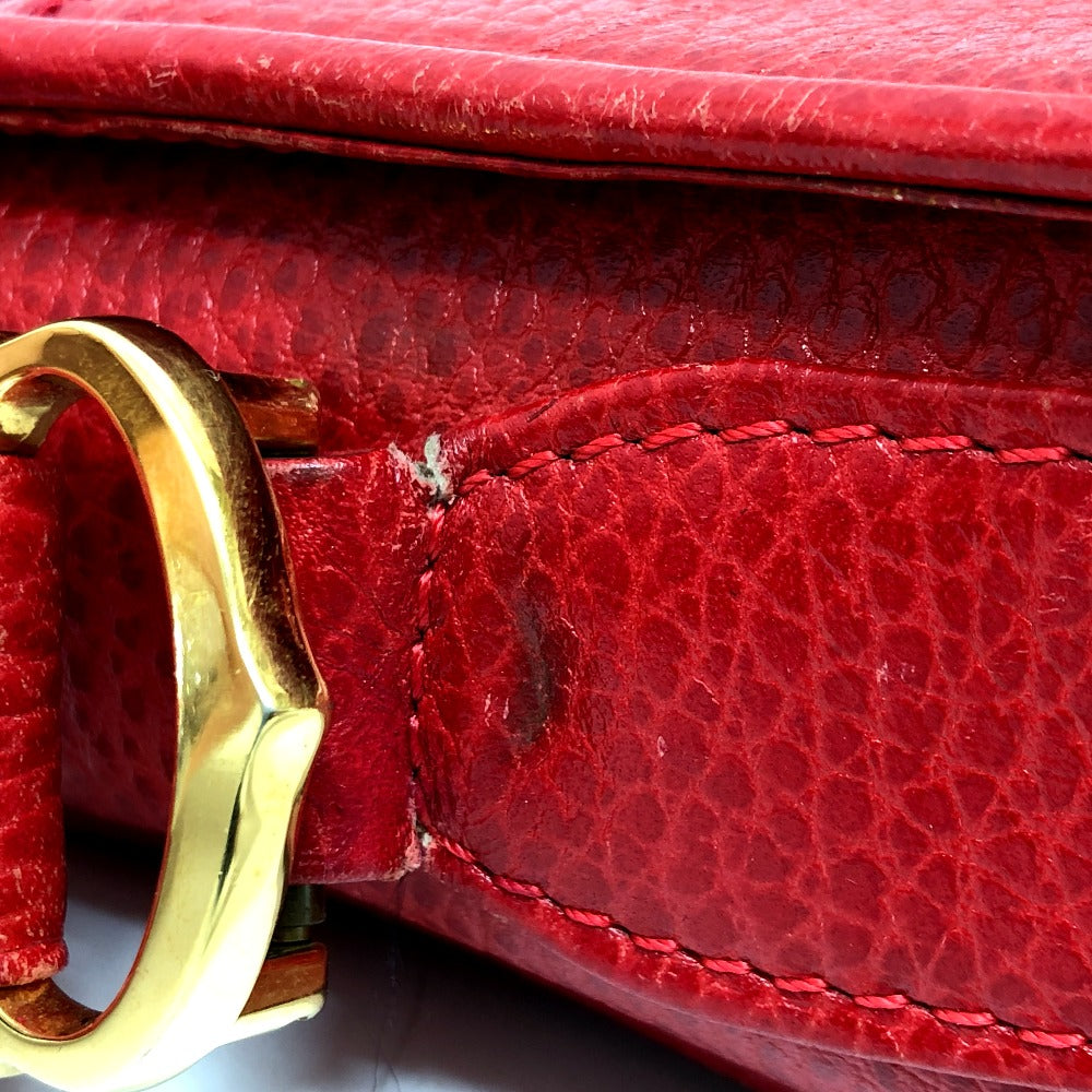 CARTIER Shoulder Bag leather Red Must Line