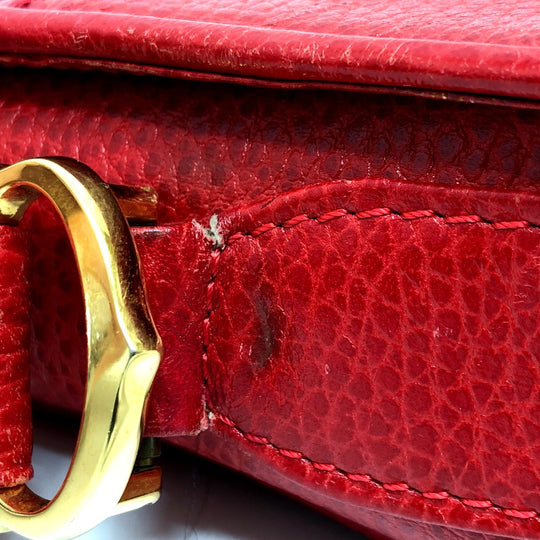 CARTIER Shoulder Bag leather Red Must Line