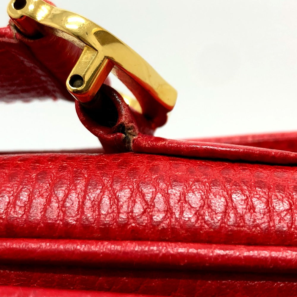 CARTIER Shoulder Bag leather Red Must Line
