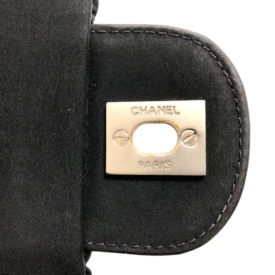 CHANEL Shoulder Bag Nylon black COCO Mark Chocolate bar Women Used Authentic