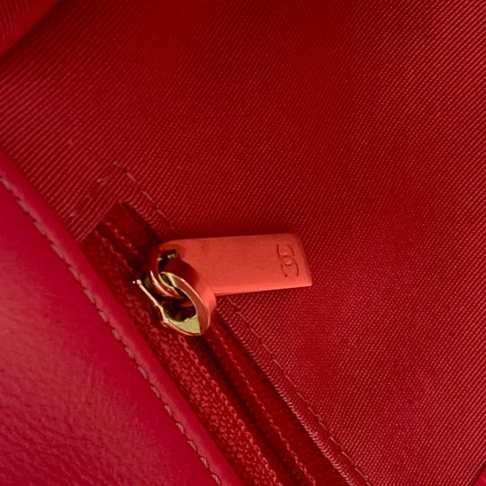 CHANEL Shoulder Bag leather pink Round Chain CC COCO Mark Women Used Authentic