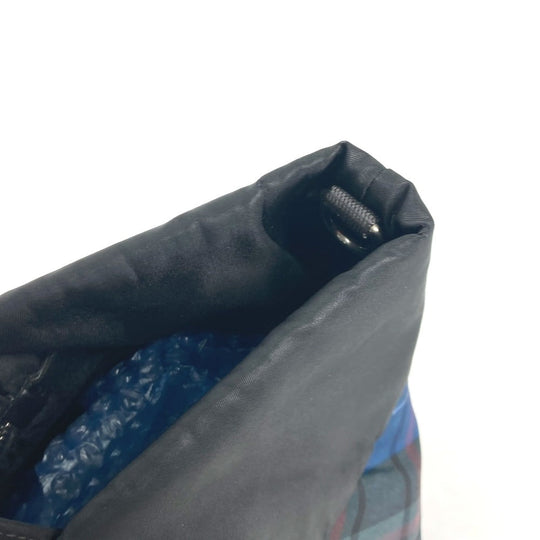 PRADA Shoulder Bag Nylon black check Bag Women Used Authentic