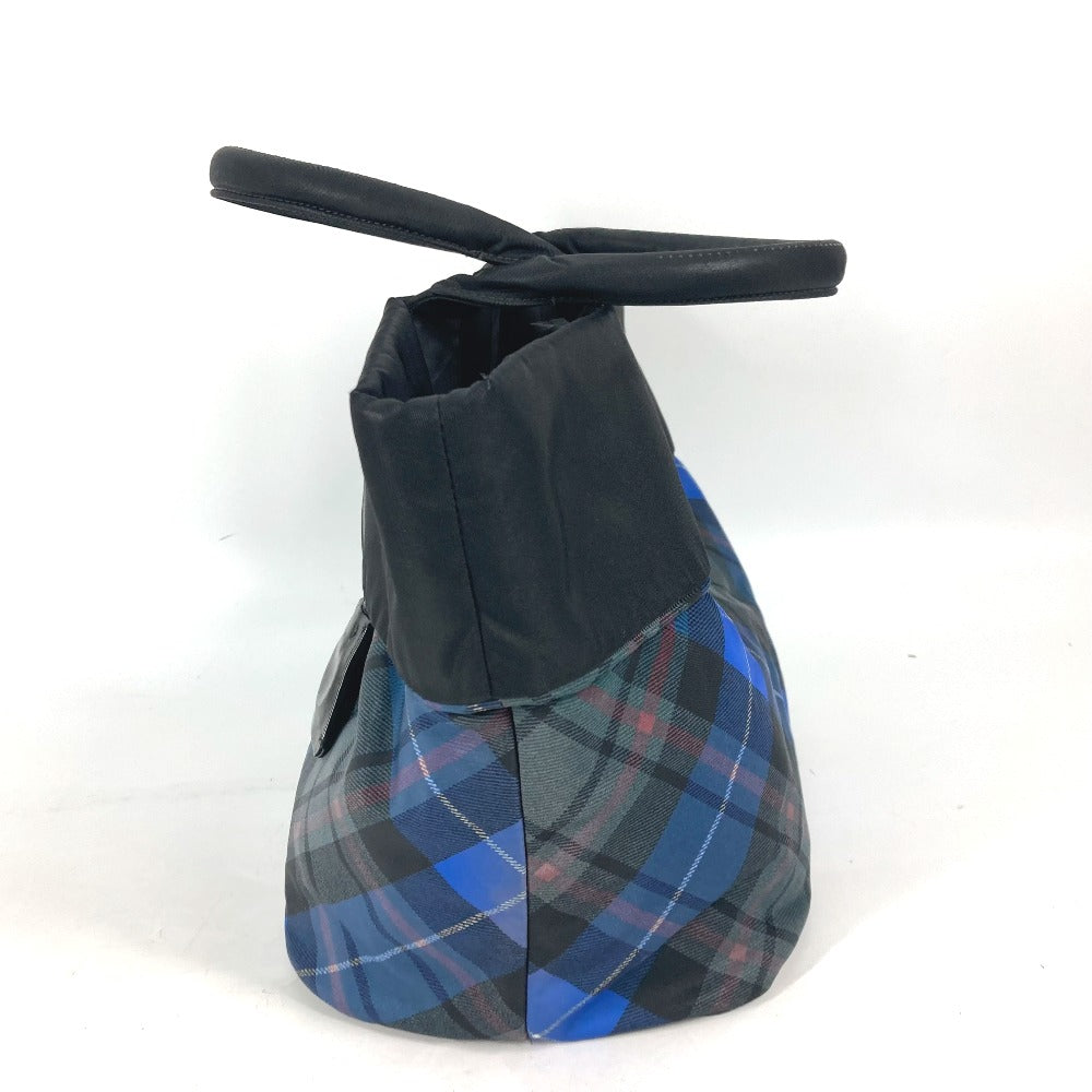 PRADA Shoulder Bag Nylon black check Bag Women Used Authentic