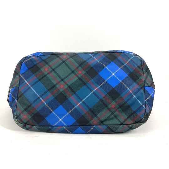 PRADA Shoulder Bag Nylon black check Bag Women Used Authentic