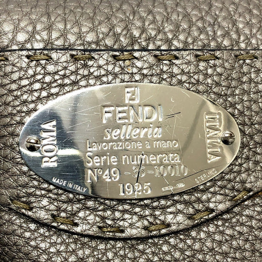 FENDI Shoulder Bag leather Metallic color Celeria Women Used Authentic