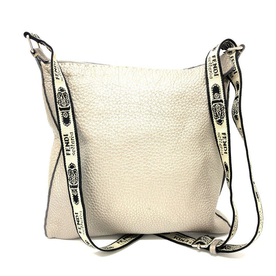 FENDI Shoulder Bag leather Metallic color Celeria Women Used Authentic