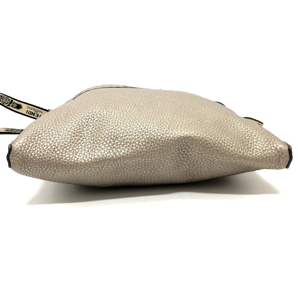 FENDI Shoulder Bag leather Metallic color Celeria Women Used Authentic
