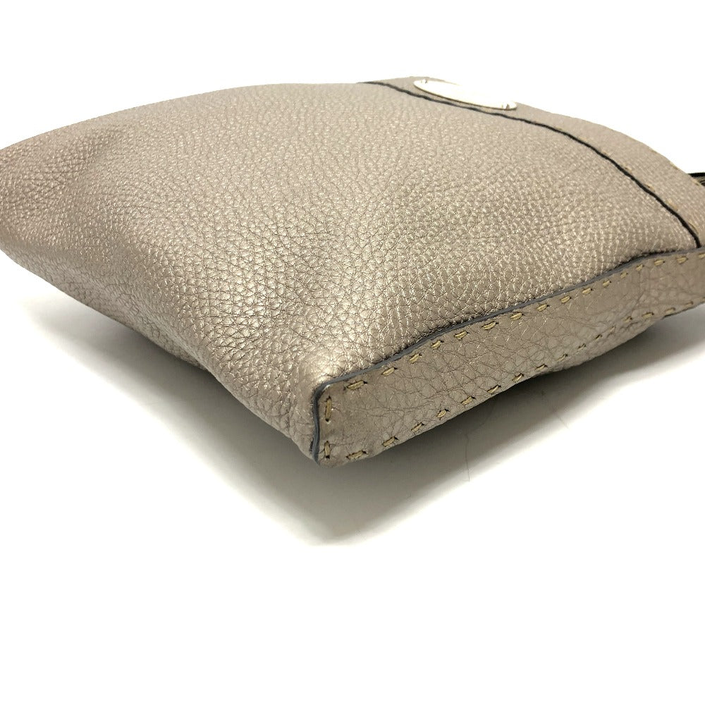 FENDI Shoulder Bag leather Metallic color Celeria Women Used Authentic