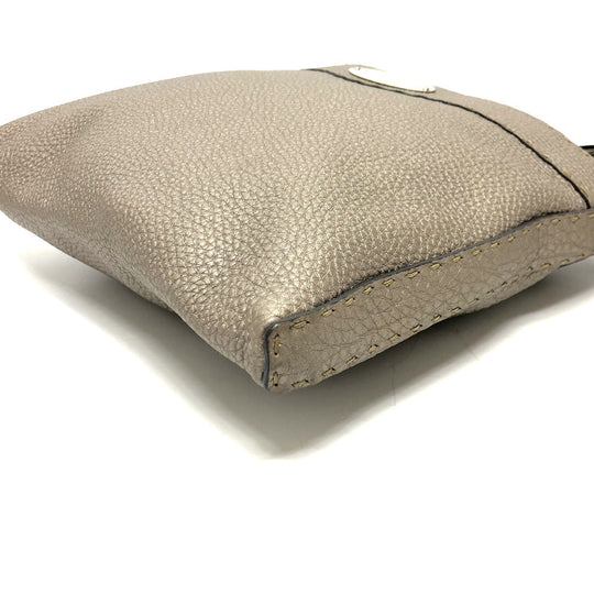 FENDI Shoulder Bag leather Metallic color Celeria Women Used Authentic