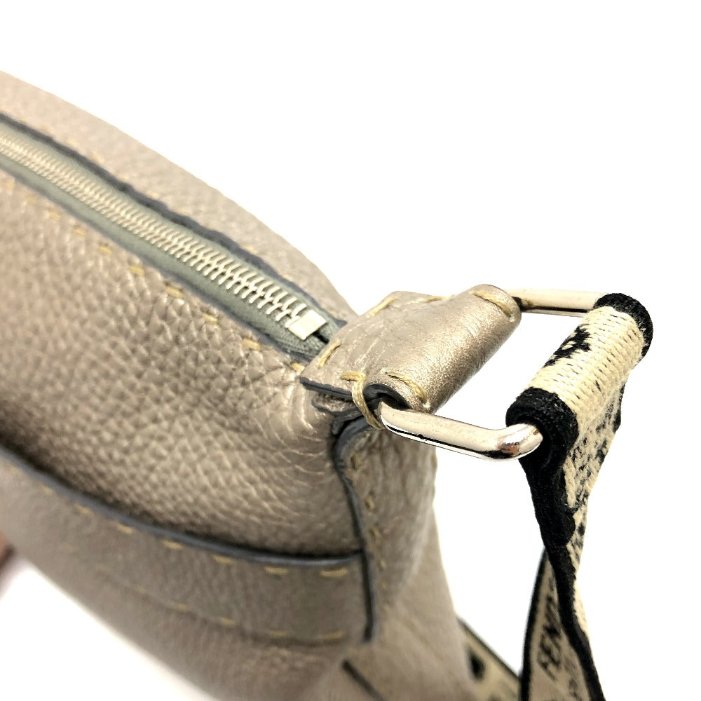 FENDI Shoulder Bag leather Metallic color Celeria Women Used Authentic