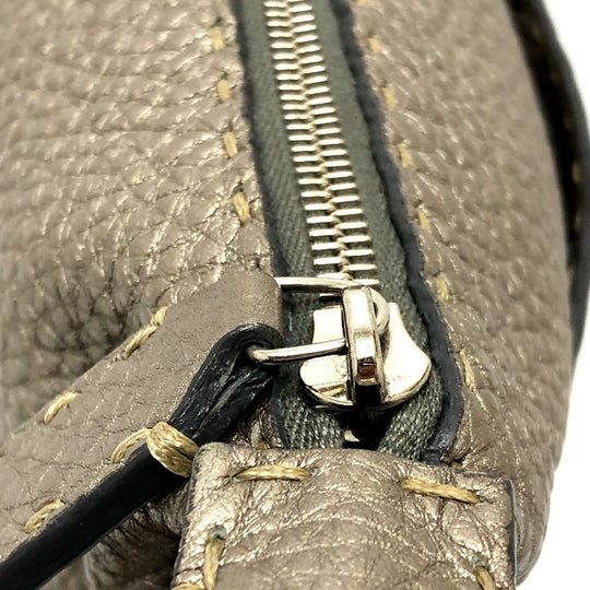 FENDI Shoulder Bag leather Metallic color Celeria Women Used Authentic