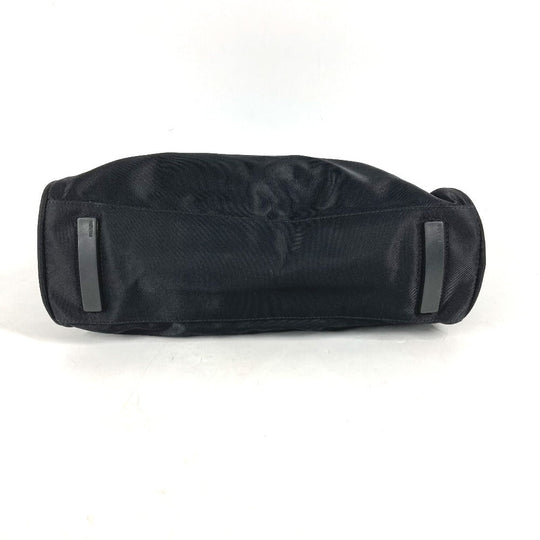 PRADA Handbag Nylon black Triangle logo plate Women Used Authentic