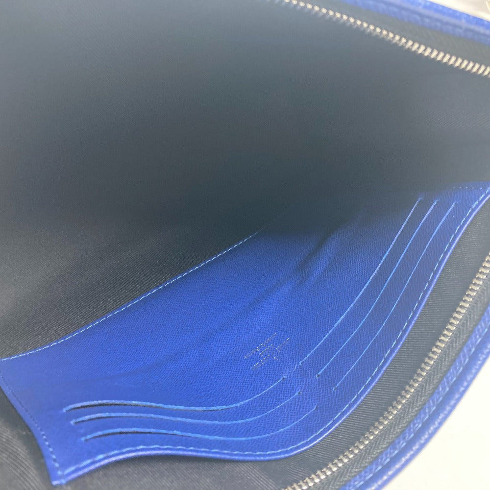 LOUIS VUITTON Clutch bag M30575 Taiga Leather blue Taiga Pochette Voyager MM