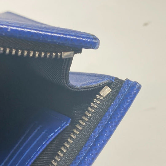 LOUIS VUITTON Clutch bag M30575 Taiga Leather blue Taiga Pochette Voyager MM