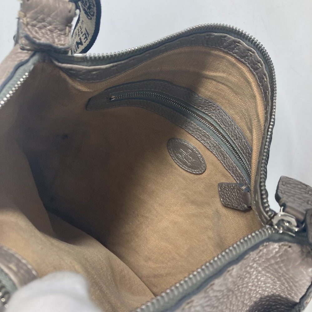 FENDI Shoulder Bag leather Beige type Celeria Women Used Authentic