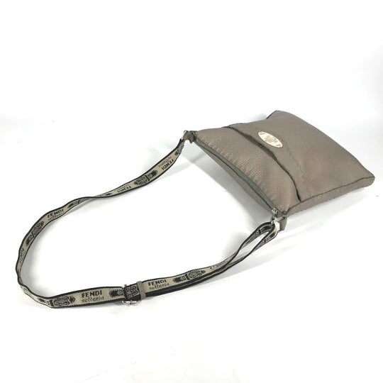 FENDI Shoulder Bag leather Beige type Celeria Women Used Authentic