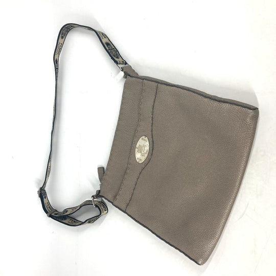 FENDI Shoulder Bag leather Beige type Celeria Women Used Authentic