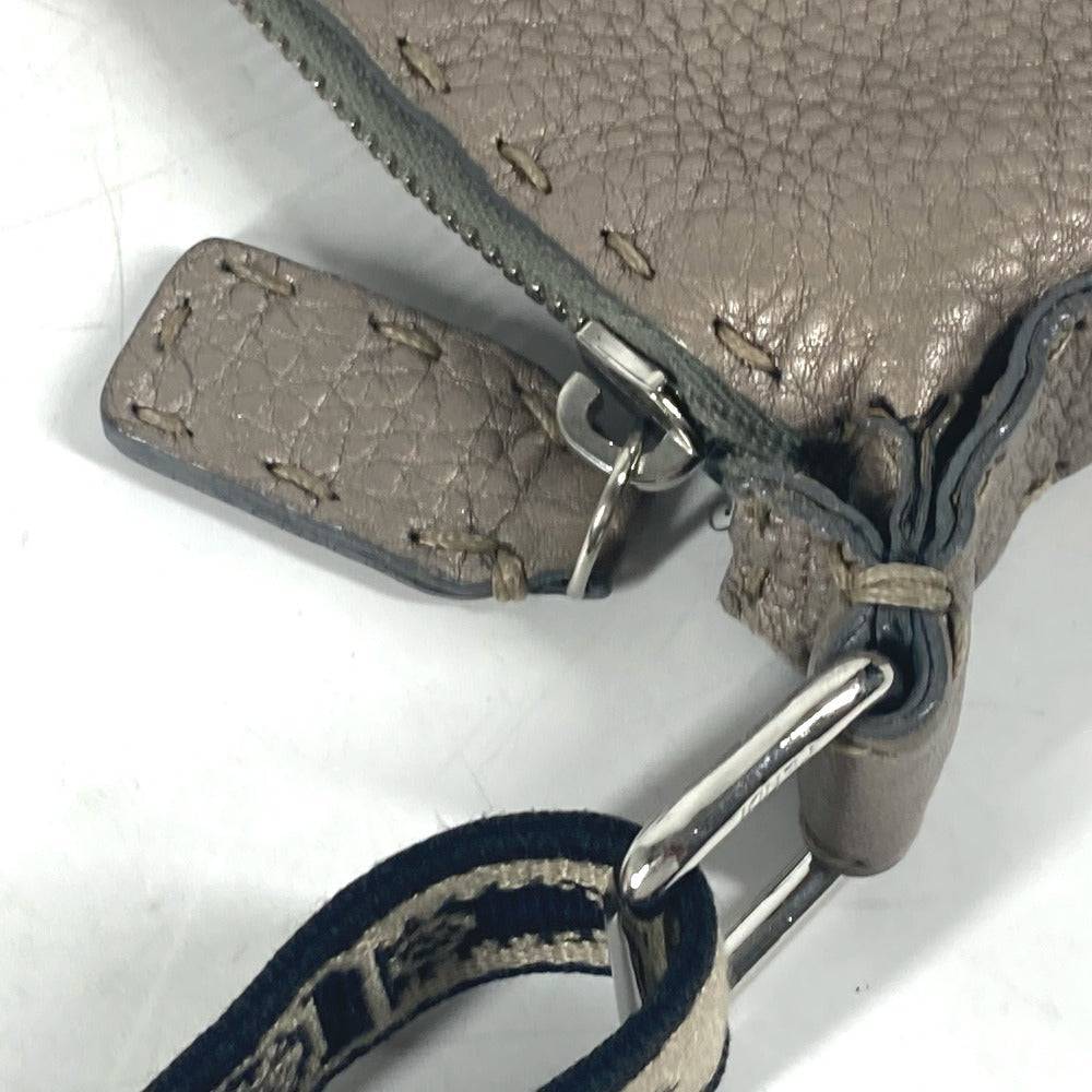 FENDI Shoulder Bag leather Beige type Celeria Women Used Authentic