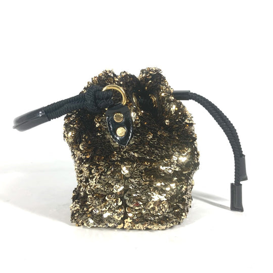 LOUIS VUITTON Handbag M40322 Sequins, Leather gold 2010 Cruise Collection Mininoe Rococo All Women Used Authentic