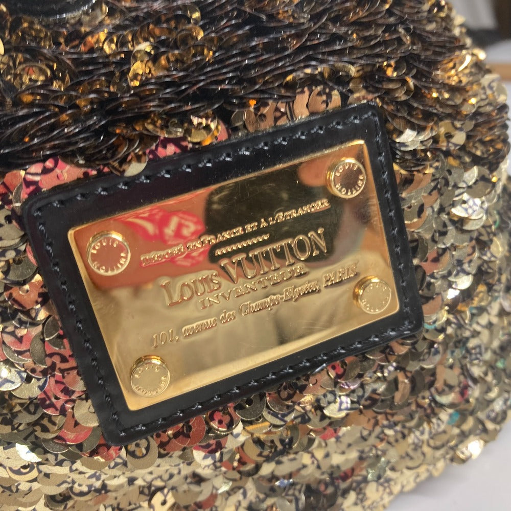 LOUIS VUITTON Handbag M40322 Sequins, Leather gold 2010 Cruise Collection Mininoe Rococo All Women Used Authentic