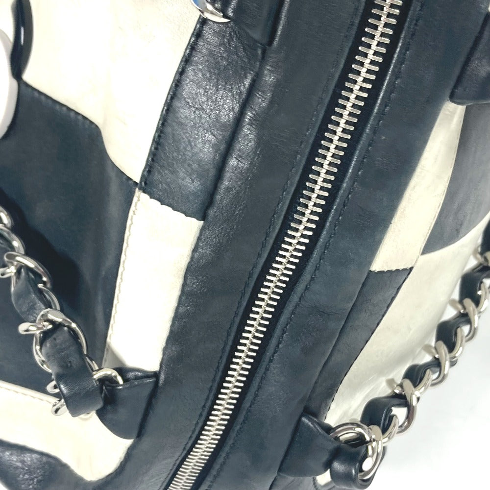 CHANEL Shoulder Bag leather white By color CC COCO Mark WChain Women Used Authentic