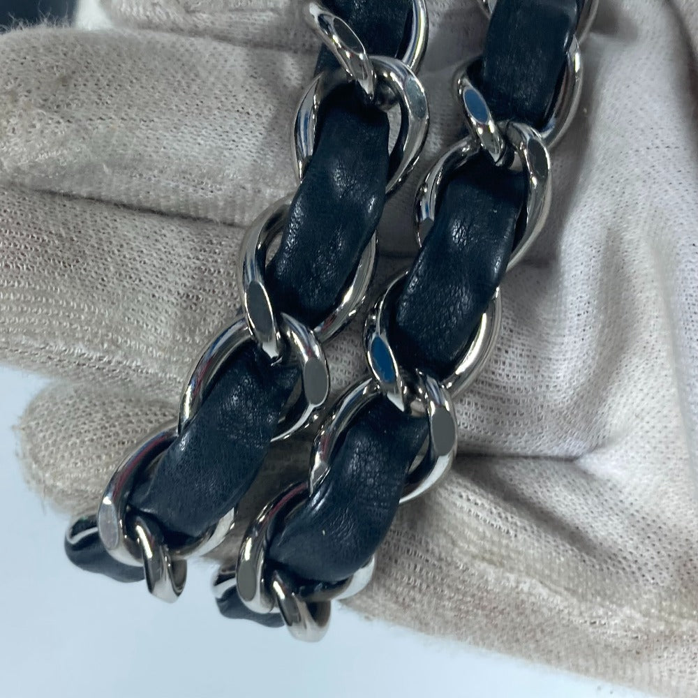 CHANEL Shoulder Bag leather white By color CC COCO Mark WChain Women Used Authentic