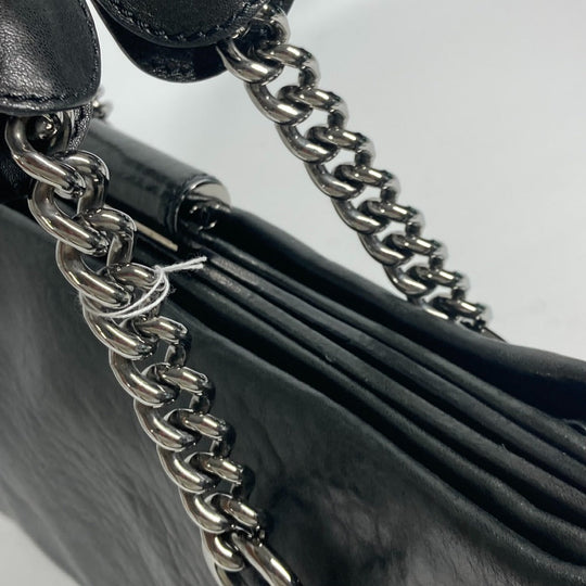 CHANEL Shoulder Bag Calf leather black shoulder bag CC COCO Mark Women Used Authentic
