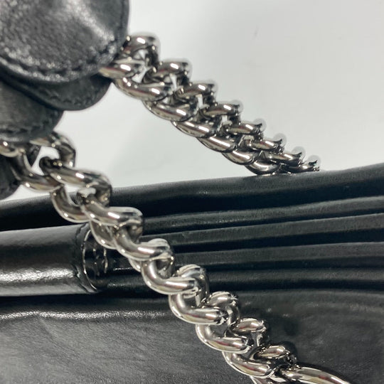 CHANEL Shoulder Bag Calf leather black shoulder bag CC COCO Mark Women Used Authentic