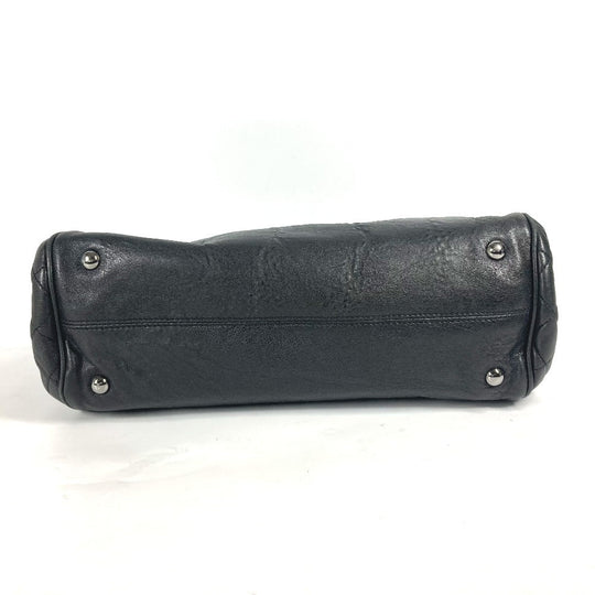 CHANEL Shoulder Bag Calf leather black shoulder bag CC COCO Mark Women Used Authentic