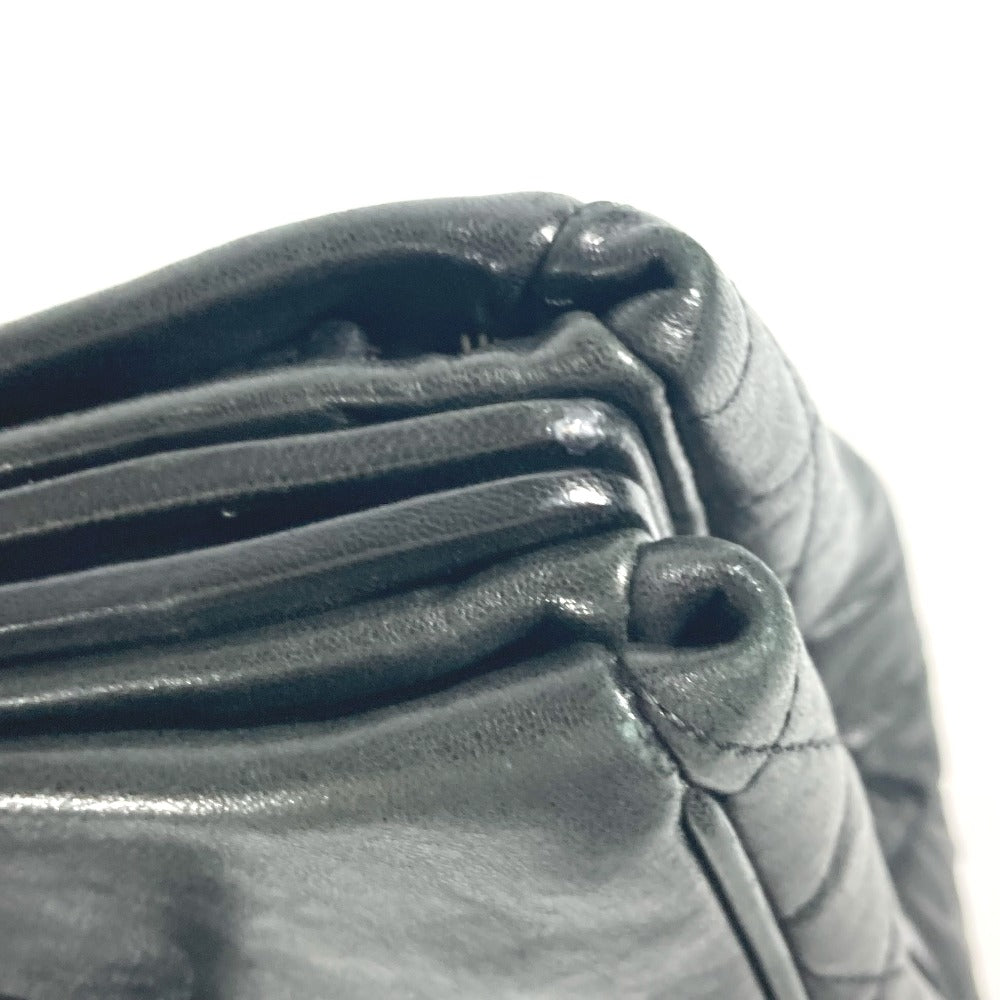 CHANEL Shoulder Bag Calf leather black shoulder bag CC COCO Mark Women Used Authentic