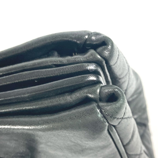 CHANEL Shoulder Bag Calf leather black shoulder bag CC COCO Mark Women Used Authentic