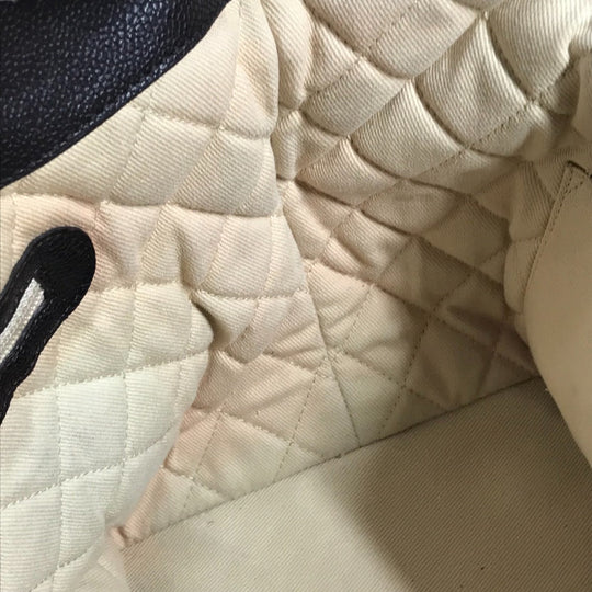 CHANEL Shoulder Bag Caviar skin Brown WChain CC COCO Mark DecaCoco Women Used Authentic