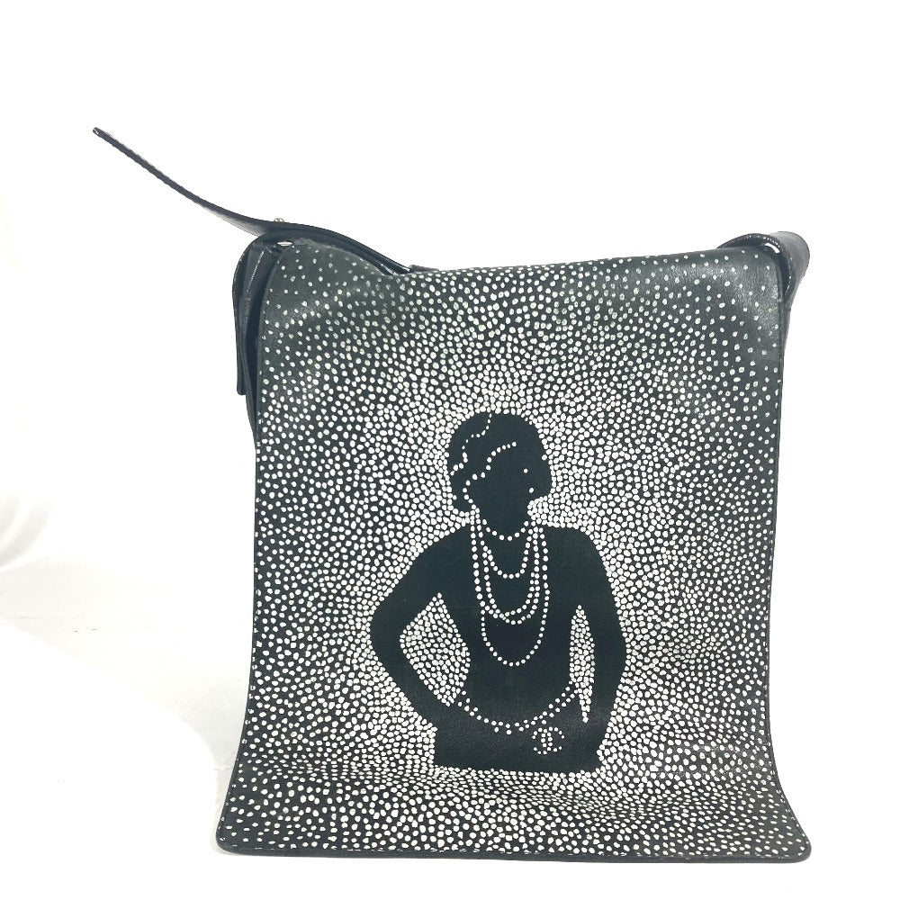 CHANEL Shoulder Bag leather black Bag Crossbody CC COCO Mark Coco Chanel Design