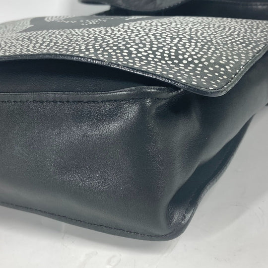 CHANEL Shoulder Bag leather black Bag Crossbody CC COCO Mark Coco Chanel Design