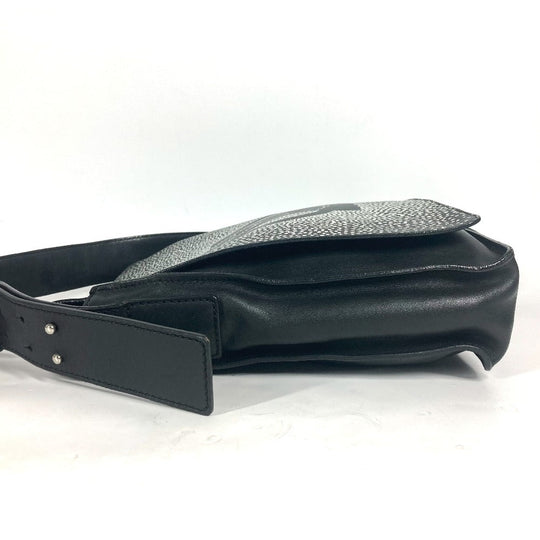 CHANEL Shoulder Bag leather black Bag Crossbody CC COCO Mark Coco Chanel Design